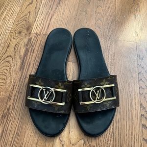 Louis Vuitton Lock it Flat Mule Slide Sandle